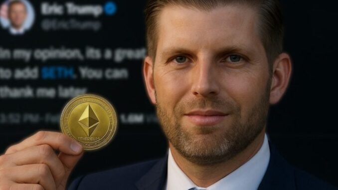 Ethereum price almost doubles post-Pectra upgrade, nears Eric Trump promo high