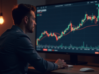 Trader checking XRP