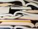 Stack of open books