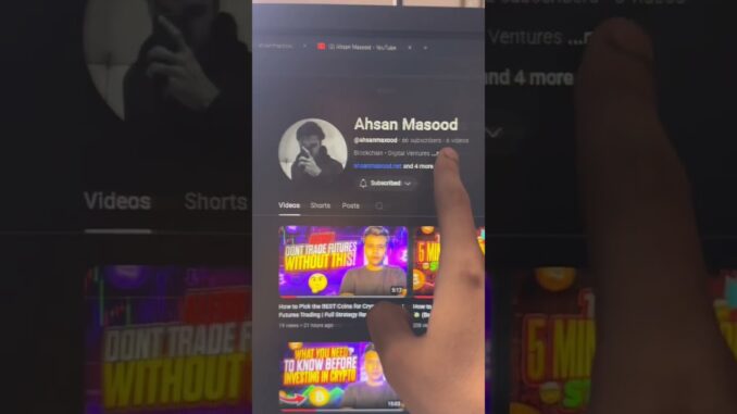 Learn Crypto Trading for free on this channel #ahsan #trading #crypto #beginners #viral #bitcoin