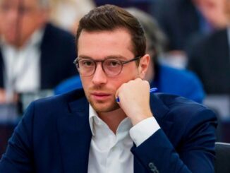 French far-right party Rassemblement National (RN) President and MEP Jordan Bardella