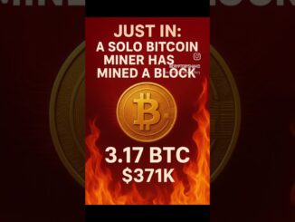 🔥 JUST IN: Solo Bitcoin Miner Earns 3.17 BTC ($371K) 🚀 | Crypto News
