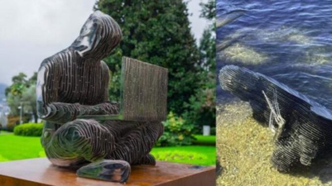 Where’s Satoshi? Statue of Bitcoin creator gets stolen, smashed, and Where’s Satoshi? Statue of Bitcoin creator gets stolen, smashed, and lake-dumped in Lugano