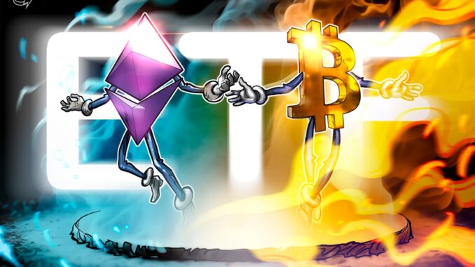 Spot Bitcoin ETFs Lead $332M Inflows as Ethereum Funds Bleed