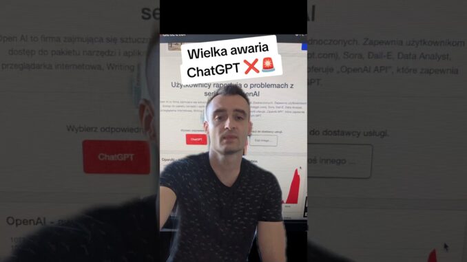 Wielka awaria ChatGPT ❌🚨 #chatgpt #ai #news